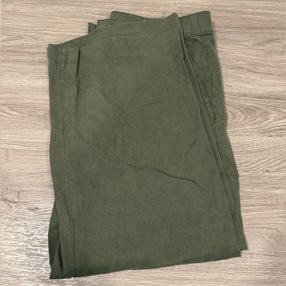 Chaps Olive Green Wide Leg Pants Size 8 - Picture 2 of 16